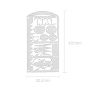 22-in-1 Stainless Steel Survival Tool Card by Habicare