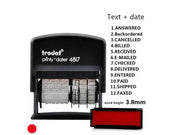 Self-Inking 1-Line TEXT with DATE Stamp - 45X3.8MM by dealonline.co.nz