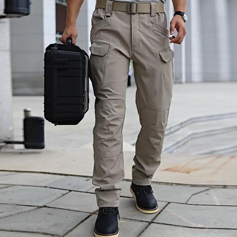 Men's Tactical Pants Water Resistant Flex Ripstop Cargo Pants by dealonline.co.nz