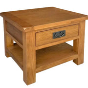 BroDeals Lamp Table Oak Lamp Table with One Drawer Oak Lamp Table with One Drawer