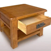 BroDeals Lamp Table Oak Lamp Table with One Drawer Oak Lamp Table with One Drawer