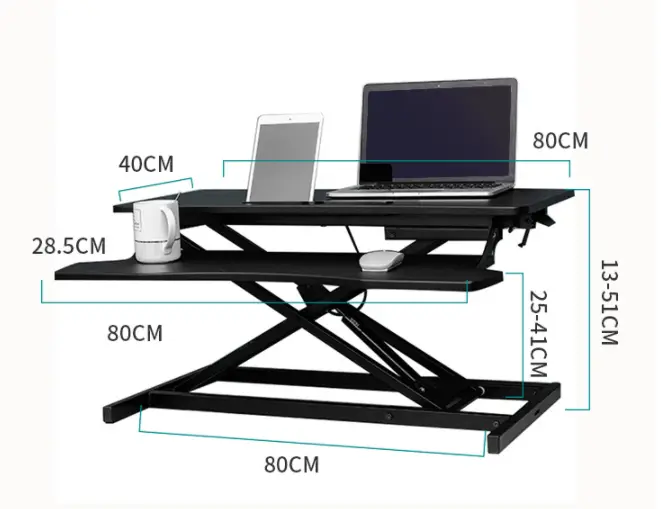 Laptop PC Monitor Computer Workstation Desk Table Converter Height Adjustable by salelink.co.nz