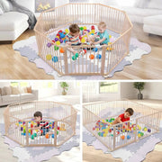 8PC WOODEN BABY PLAYPEN by Kiwi Grab