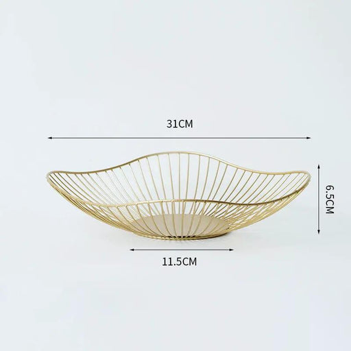 Fruit Snack Storage Fruit Tray Gold/Black by dealonline.co.nz