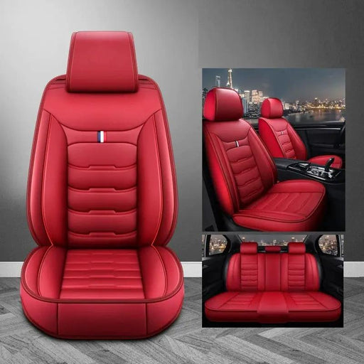 Car Seat Cover Faux Leather Cushion 5 Seater Full Set Front Rear Premium Quality by dealonline.co.nz