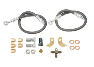 Rubber Brake Hose Kit - 3/8" Banjo with Tee - Single axle