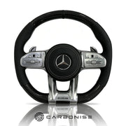 Mercedes-Benz Steering Wheel (Carbon Fiber+Perforated Leather) #22 by CARBONISE