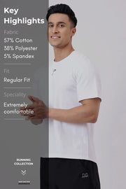 Pulse Running T-shirt White by Fuaark Nz