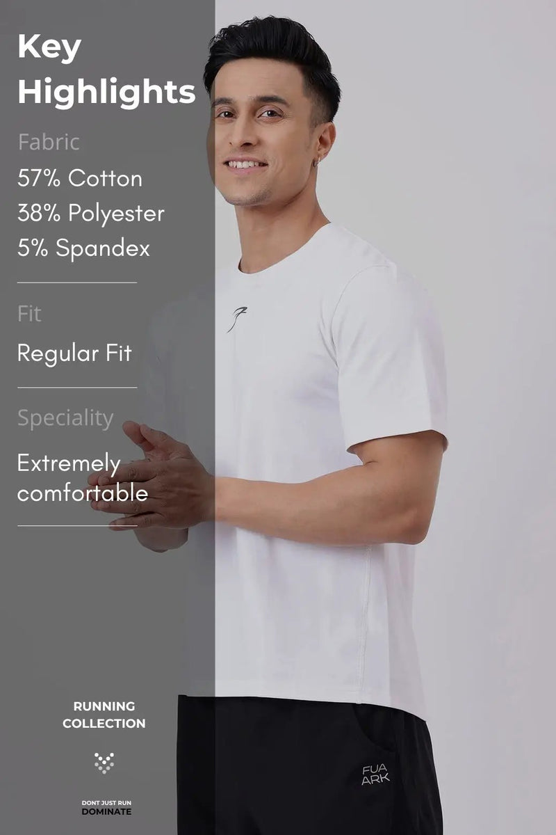 Pulse Running T-shirt White by Fuaark Nz