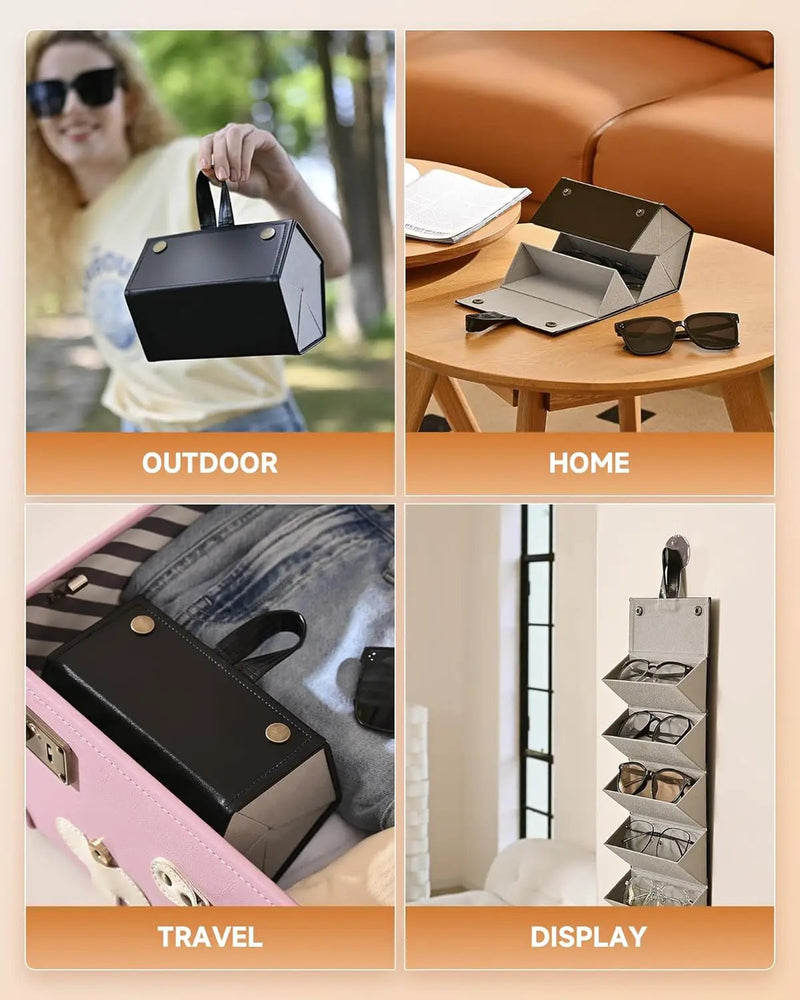 Travel Sunglass Case with 5 Slots by salelink.co.nz