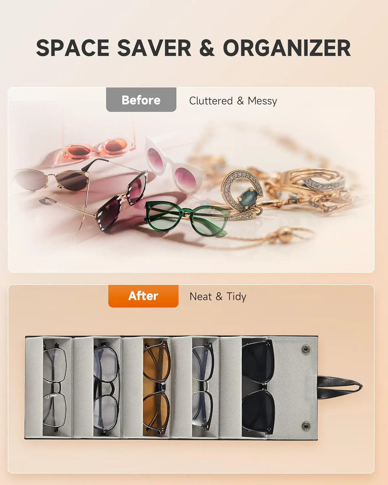 Travel Sunglass Case with 5 Slots by salelink.co.nz