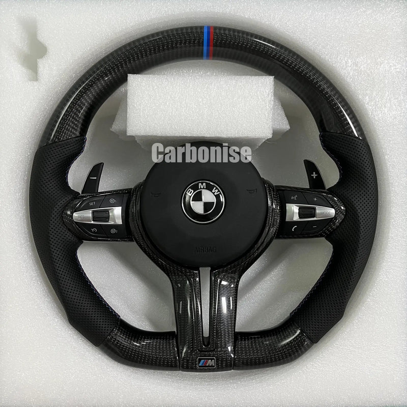 BMW Steering Wheel (Carbon Fiber+Perforated Leather) @22 by CARBONISE