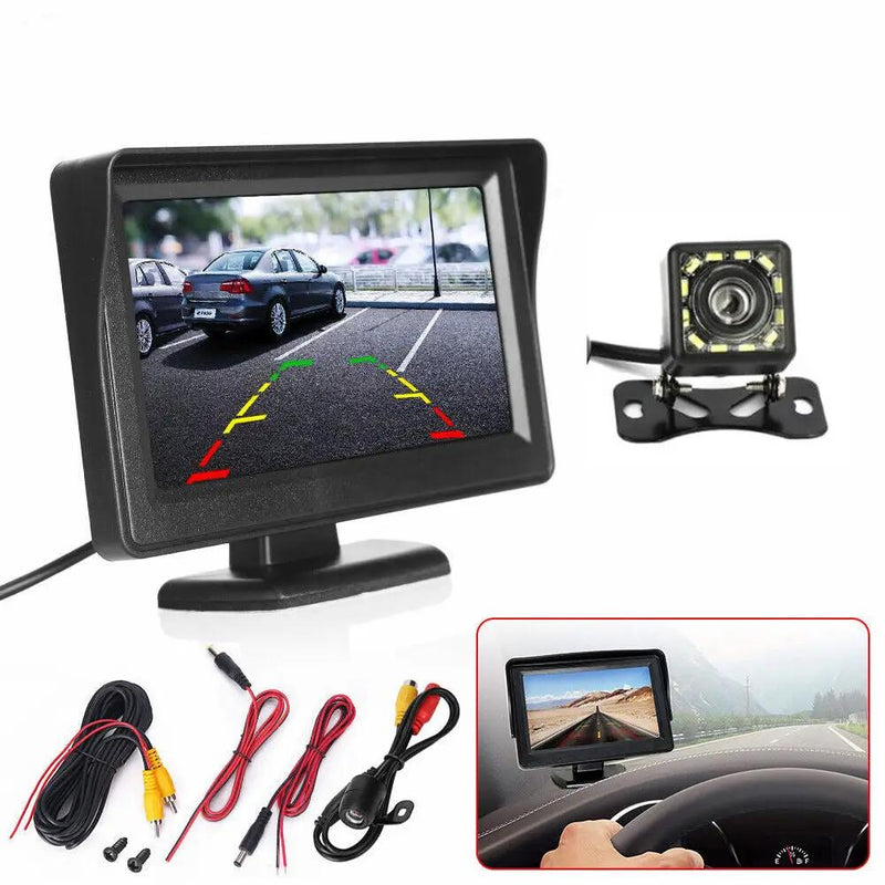 4.3" Monitor Car Reverse Camera Kit Rear View by salelink.co.nz