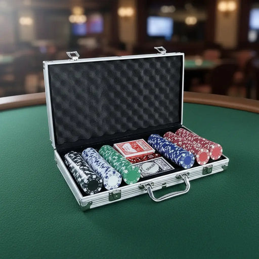 Poker Chip Set - 300PCS Poker Chips with Aluminum Case, 11.5 Gram Chips for Texas Holdem Blackjack by dealonline.co.nz