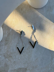 Kōrama V Silver Earrings by Tahana Jewellery