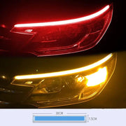30CM Flexible Motorcycle Turn Signal Light Red to Yellow by salelink.co.nz