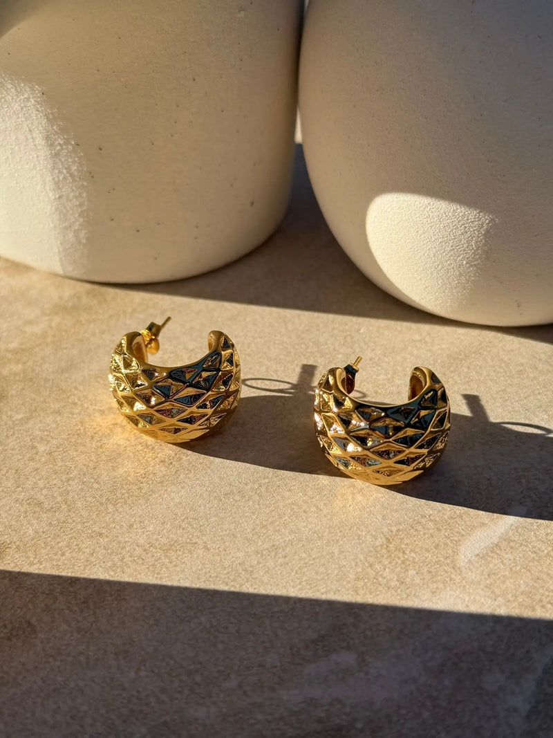 Kōhatu Koura Gold Earrings by Tahana Jewellery