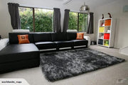 Silk Black/White rug 2x1.4m by Kiwi Grab