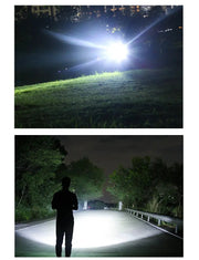 LED Torch Rechargeable High Lumens Flashlight with two 26650 Batteries by dealonline.co.nz