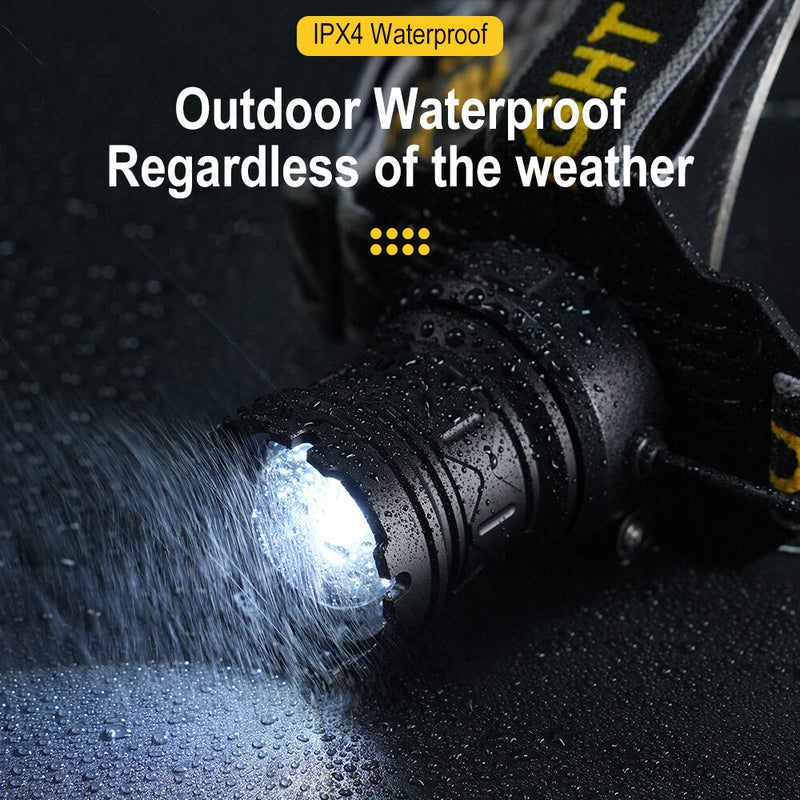 100 00 0LM Zoomable LED Headlamp Rechargeable Headlight Camping Fishing Head Torch by China Dropship