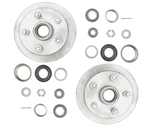 1750kg Disc Braked Hub Set - CI Disc - 5x4-1/2x1/2" - Pair by Trojan