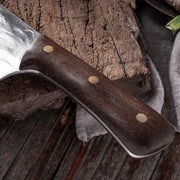 Cutting Meat With Carbon Steel Butcher Knife Brown by China Dropship