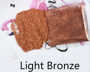 23 Colour Fine Glitter 8g per bag by Resin Art NZ