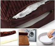 100 x 80cm M Pet Sofa Bed with L-Shaped Cushioned Support Pillow by dealonline.co.nz