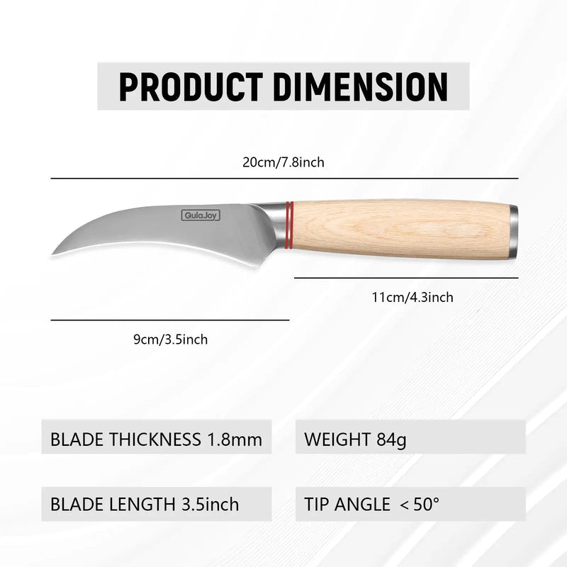 Vegetable Cleaver - Japanese Cleaver 6.5 Inch Chopping Knife High Carbon Stainless Steel Knives With Wooden Handle 6.5 Inch Cleaver Knife - Paring Knife by China Dropship