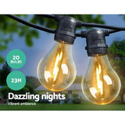 SportZone.co.nz Occasions > Lights 23m LED Festoon String Lights Outdoor Christmas Decorations Wedding Garden Party 23m LED Festoon String Lights Outdoor Christmas Decorations Wedding Garden Party
