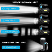Super Bright Super Bright LED Torch Tactical 4 Models USB Rechargeable Flashlight by China Dropship