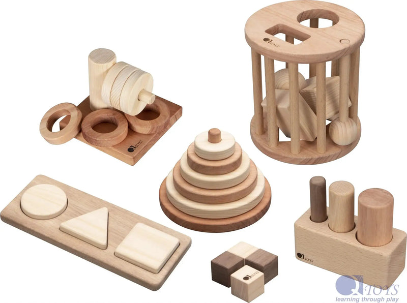 First Birthday Gift Set - QToys | Wooden Toys NZ by Curious Moonbeam