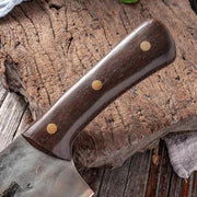 Cutting Meat With Carbon Steel Butcher Knife Brown by China Dropship
