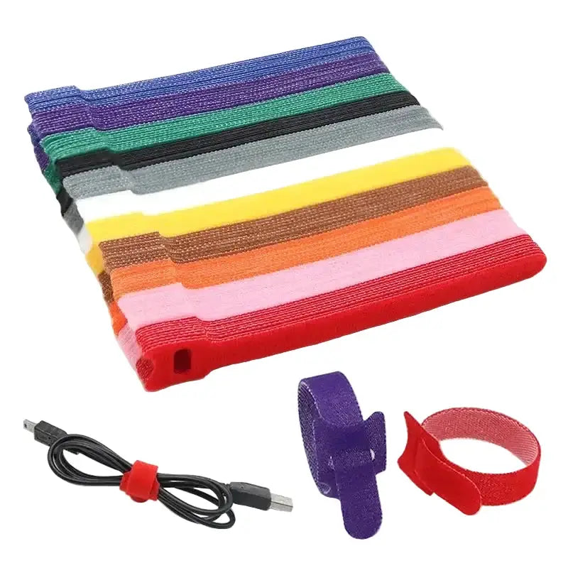 Habicare 250mm Reusable Hook & Loop Cable Ties (Adjustable) 250mm Reusable Hook & Loop Cable Ties (Adjustable)