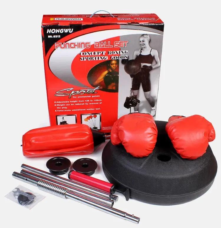 Punch Speed Ball Gloves Set Free Standing Punching Boxing Bag Home GYM Training by dealonline.co.nz