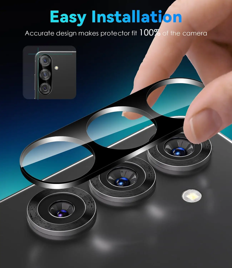 For Samsung Galaxy S25 Camera Lens Tempered Glass Protector by salelink.co.nz