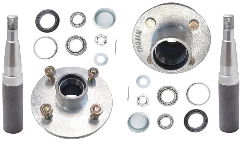 Trojan Trojan Hub Stub Kits Non Braked Hub and Stub Kits 4x4 1/4/x7/16 160HUB 39mm S/A - In Store Trojan Hub Stub Kit Non Braked 4x4 1/4x7/16 39mm