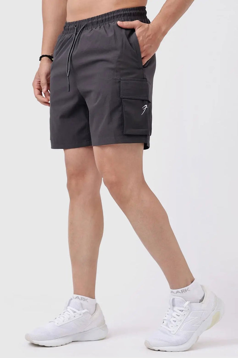 Delta Cargo Shorts Grey by Fuaark Nz