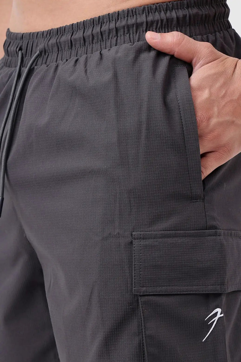 Delta Cargo Shorts Grey by Fuaark Nz