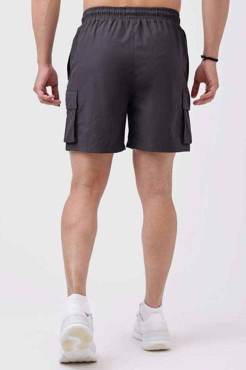 Delta Cargo Shorts Grey by Fuaark Nz