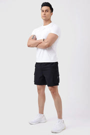 Delta Cargo Shorts Black by Fuaark Nz
