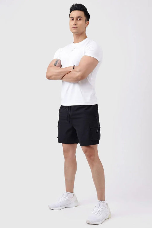 Delta Cargo Shorts Black by Fuaark Nz