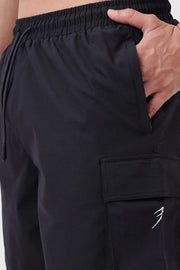 Delta Cargo Shorts Black by Fuaark Nz