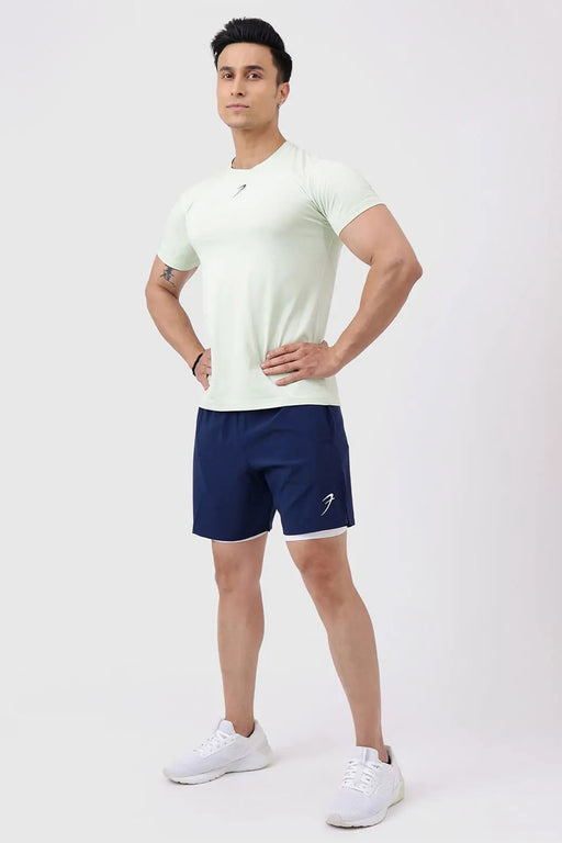 2 in 1 Compression Shorts Navy by Fuaark Nz
