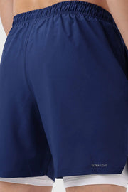 2 in 1 Compression Shorts Navy by Fuaark Nz
