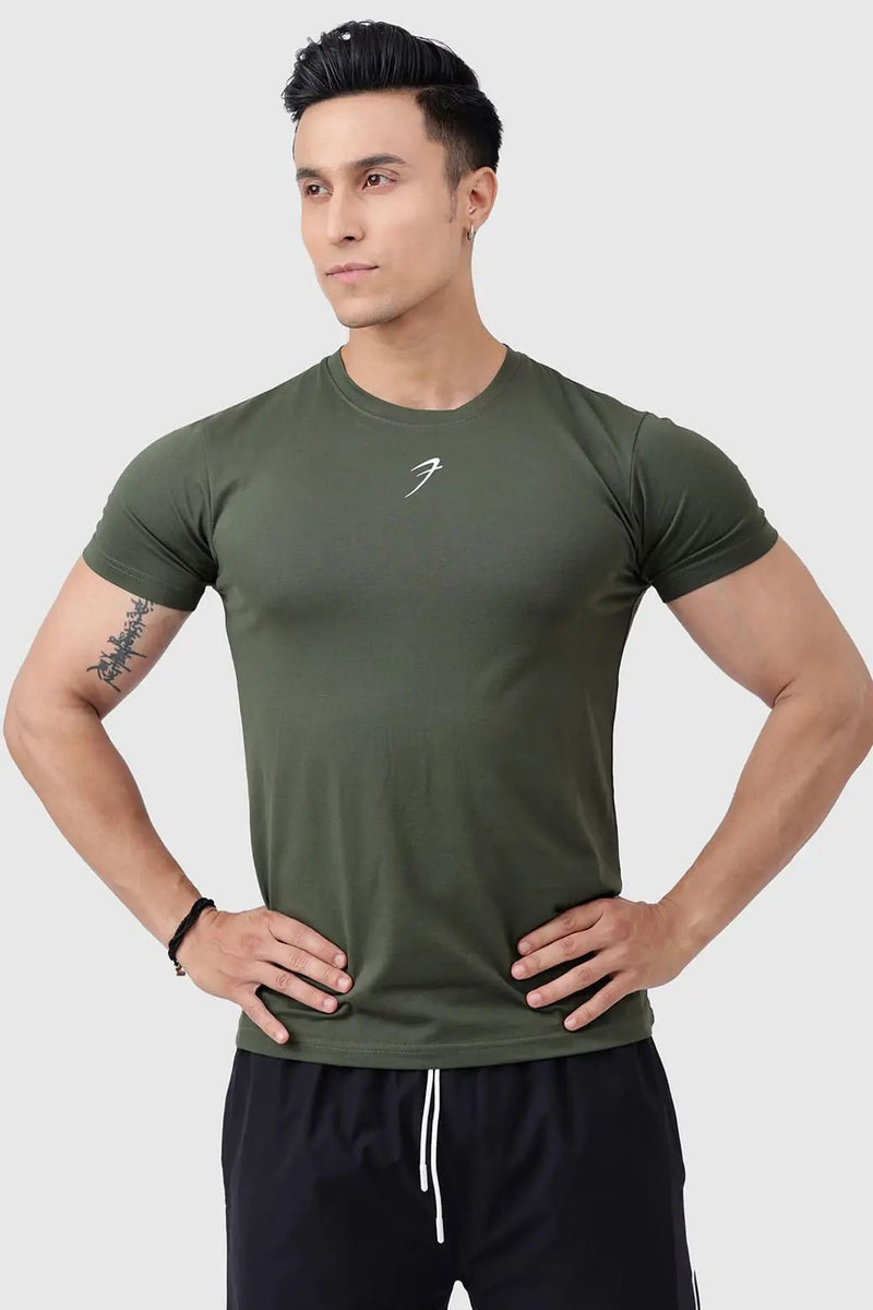 Pulse T-shirt Olive by Fuaark Nz
