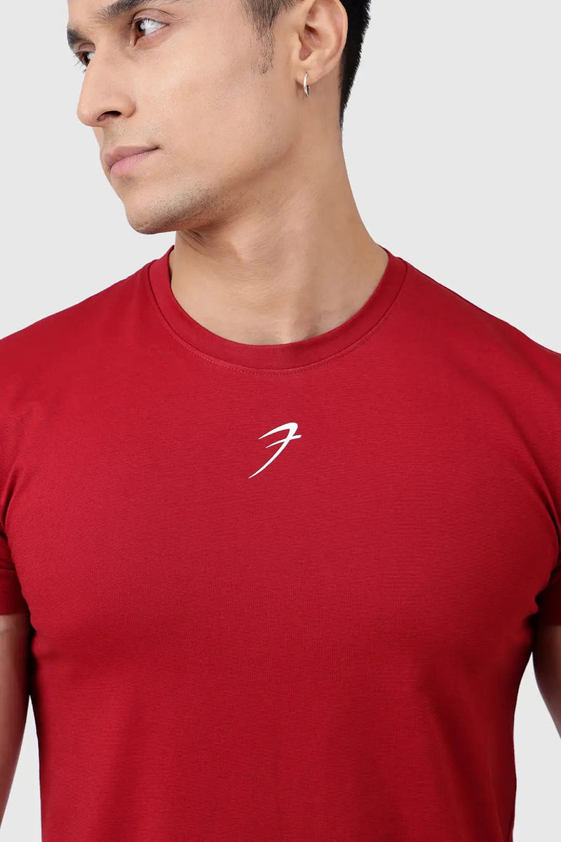 Pulse T-shirt Deep Red by Fuaark Nz