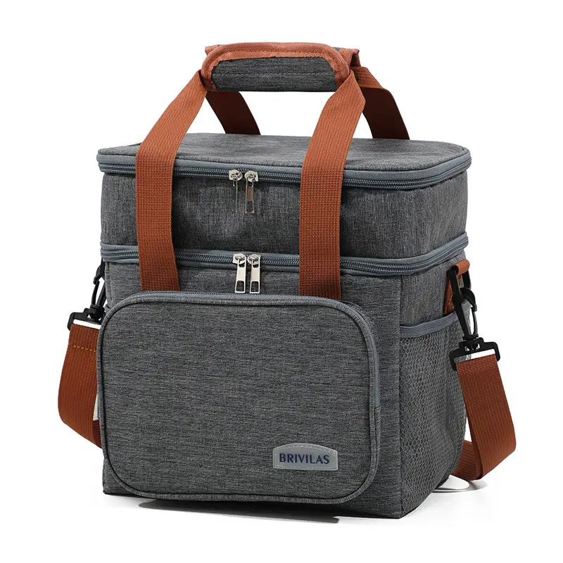 Insulated Lunch Cooler Bag - Grey by salelink.co.nz