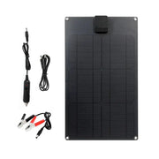 25W Portable Solar Panel Charger with USB & 12V DC Output by Habicare