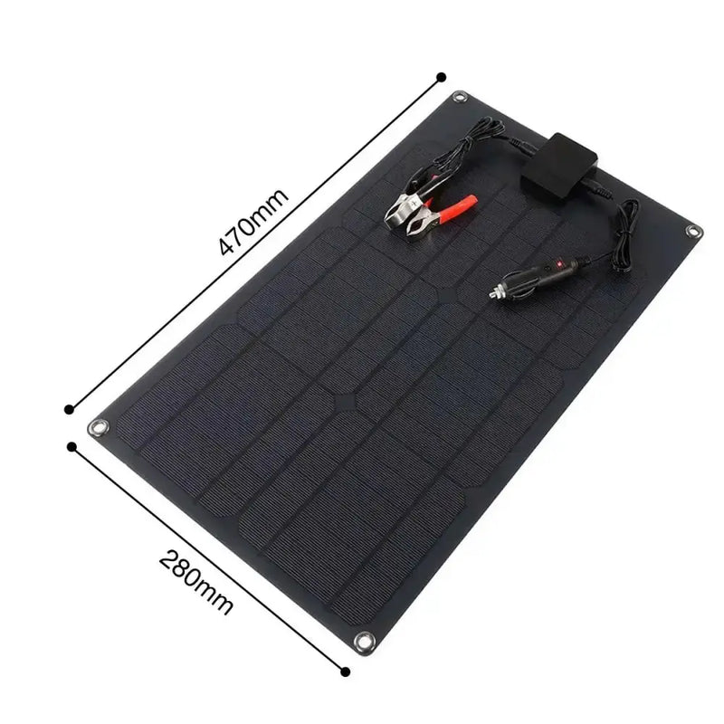 25W Portable Solar Panel Charger with USB & 12V DC Output by Habicare